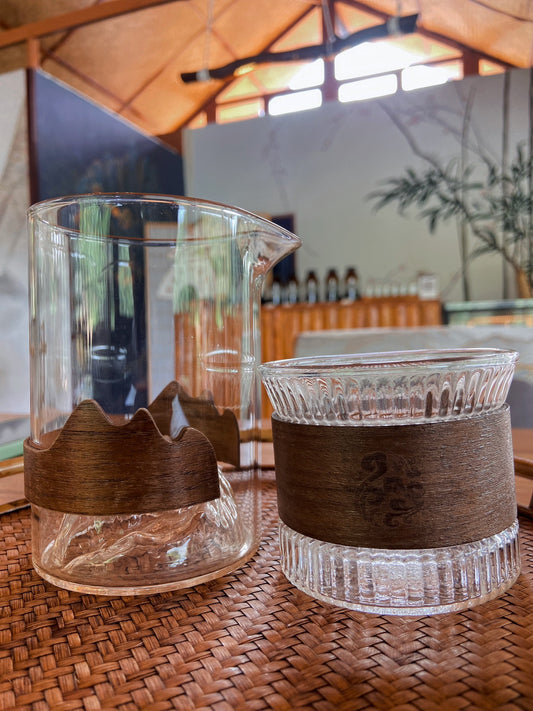 Mountain Range Glass Cup Set Teaware