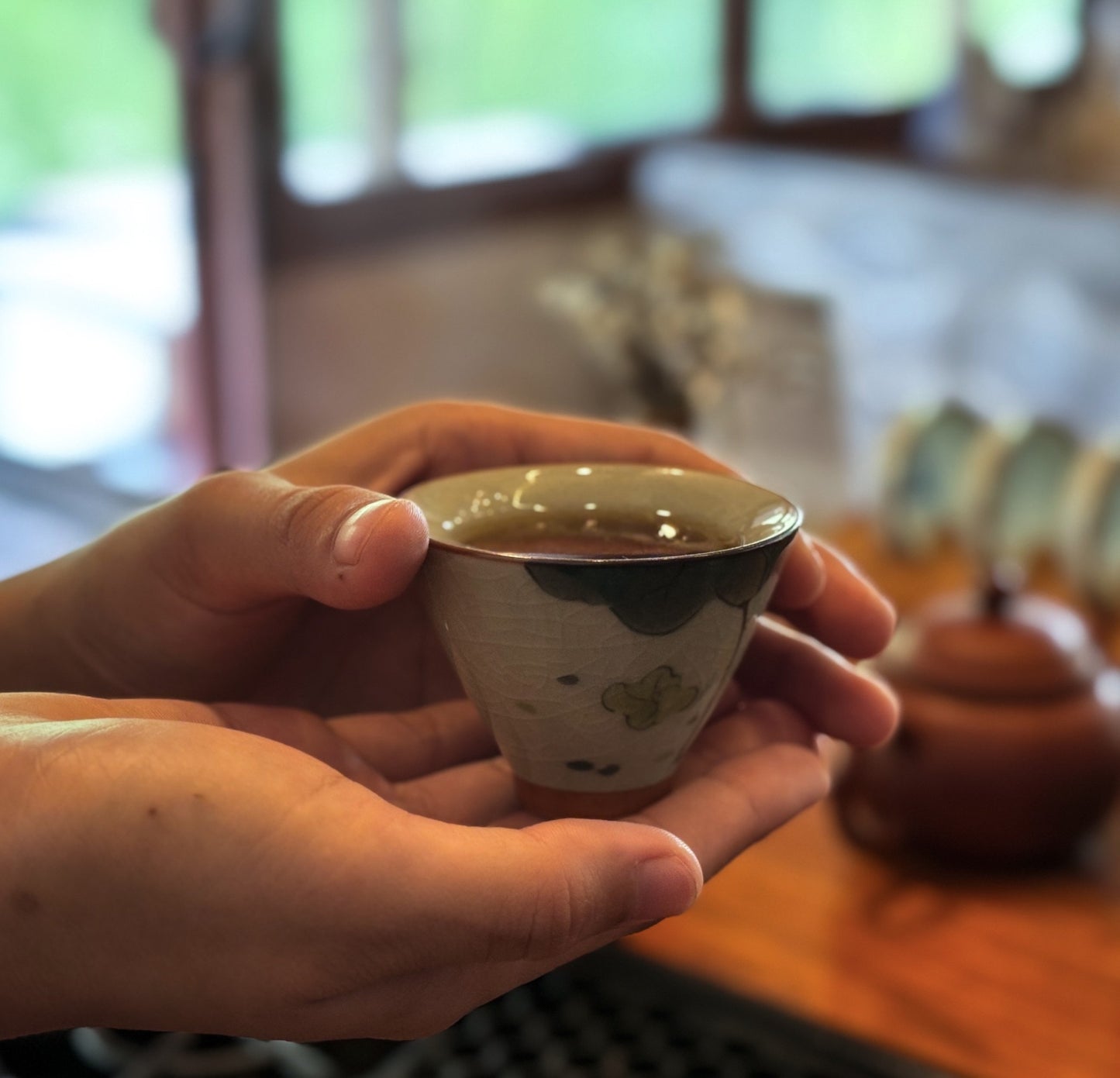 Vintage Blossom Crackleware Cup Teaware