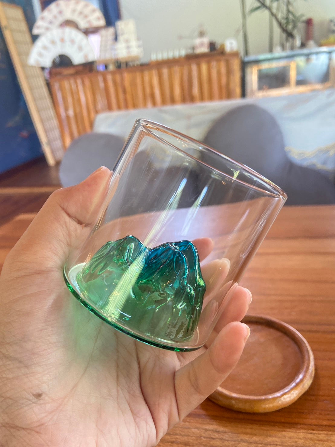 mini mountain glass แก้วกาแฟ แก้วไวน์ ออกแบบสไตล์ภูเขาน้ำแข็ง